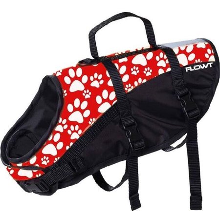 FLOWT Flowt 40902-2-S Dog Vest; Red Paws - Small 40902-2-S